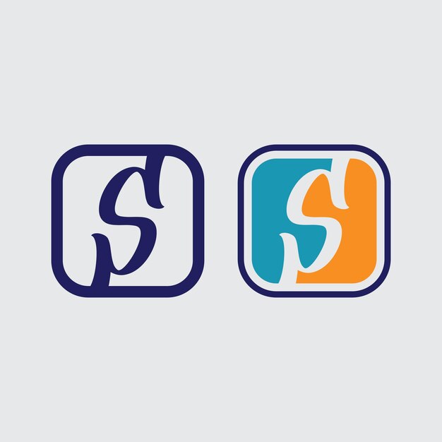 비즈니스 기업 S 글자 로고