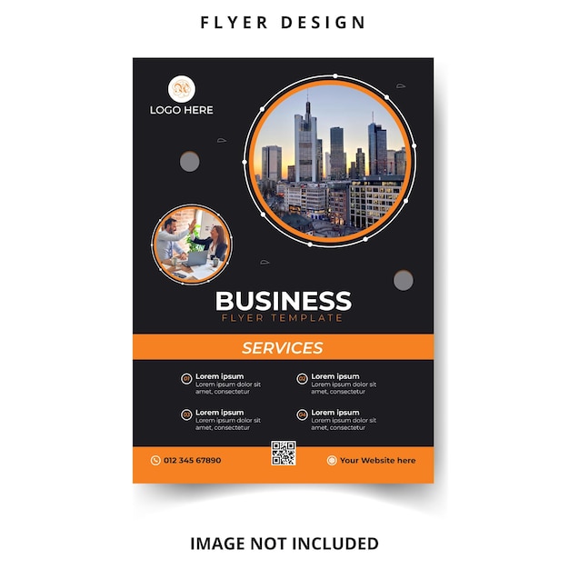 Vector business and corporate simple flyer design