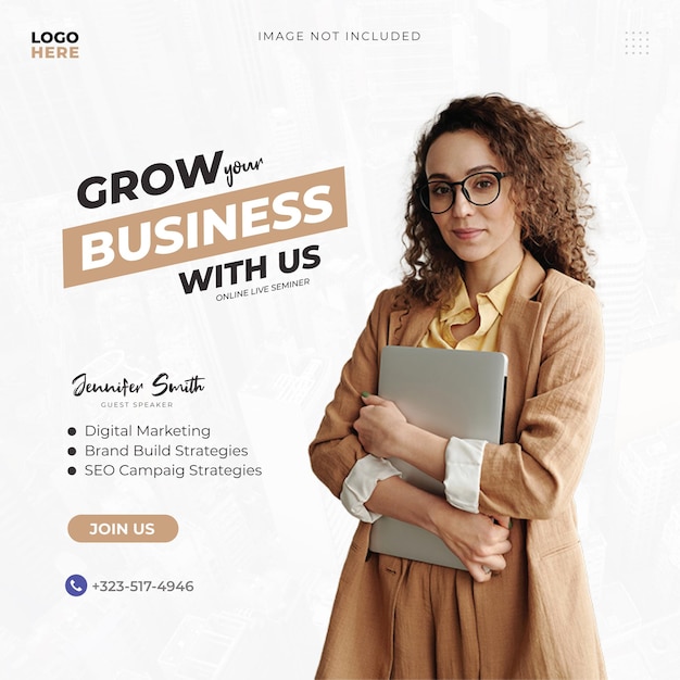 Vector business and corporate social media post template