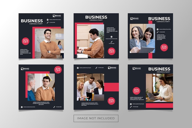 Business and corporate social media posts template