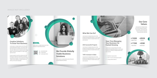 Vector business corporate trifold brochure