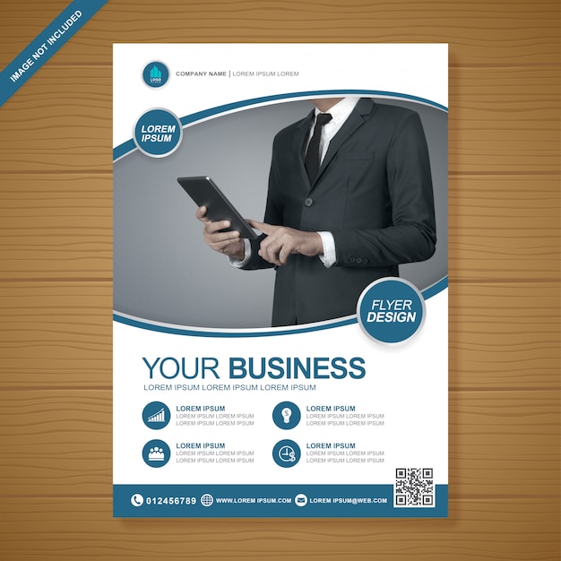 Business cover a4 flyer design template