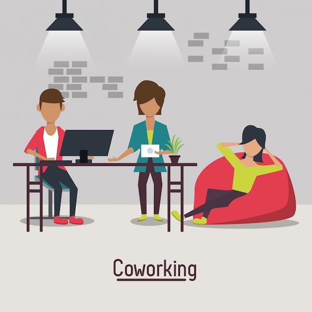 Business coworking office icon