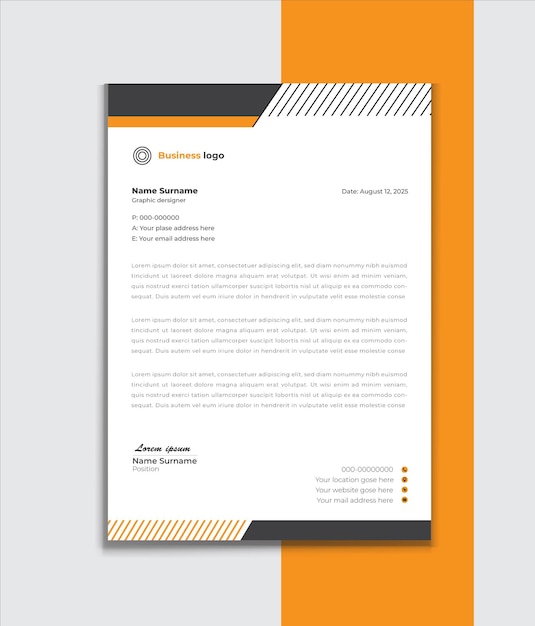 Business creative letterhead design