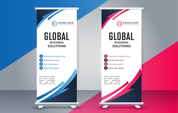 Business creative roll up display standee for presentation purpose