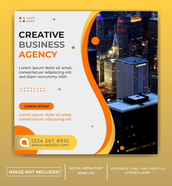 business creative theme social media post template