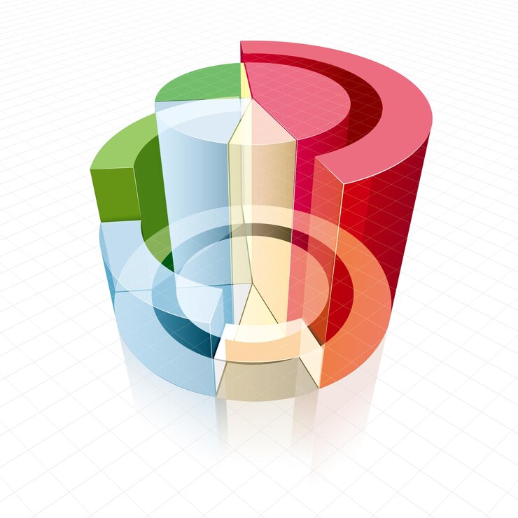 Vector business data analysis. enterprise performance report design.