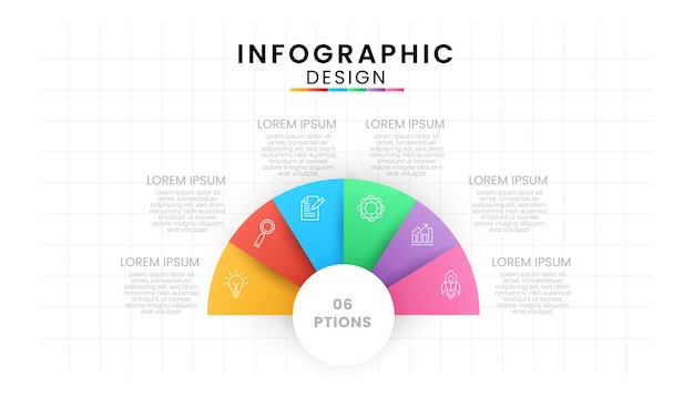 Concetto di grafico del processo di dati aziendali icone infografiche circolari progettate per uno sfondo moderno