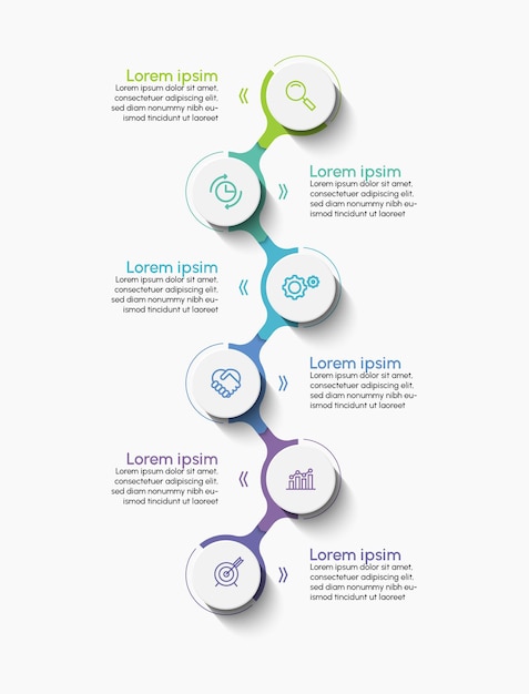 Modello di sfondo infografico per la visualizzazione dei dati aziendali