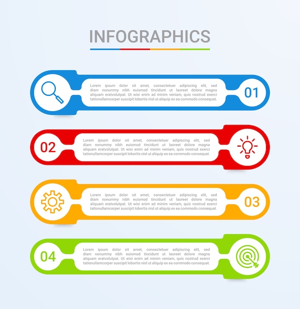 Business data visualization, infographic template with steps