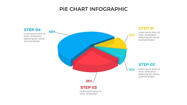 Vector business data visualization pie chart vector business template for presentation creative concept for infographic