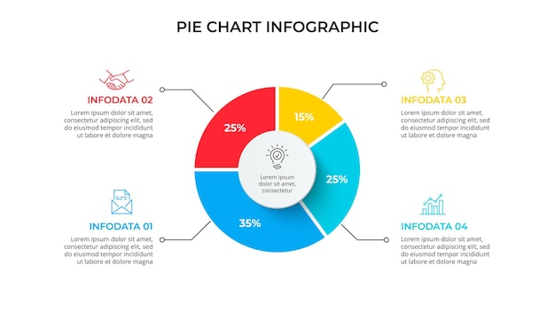 Business data visualization Pie chart Vector business template for presentation Creative concept for infographic