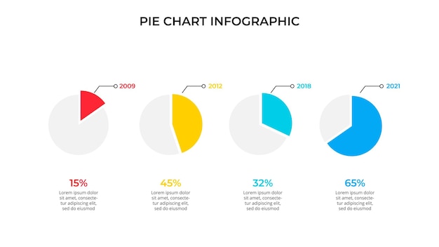 Business data visualization pie chart vector business template for presentation creative concept for infographic