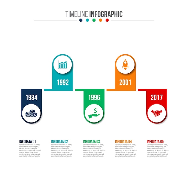 Business data visualization Process chart Abstract elements of graph diagram with 5 steps