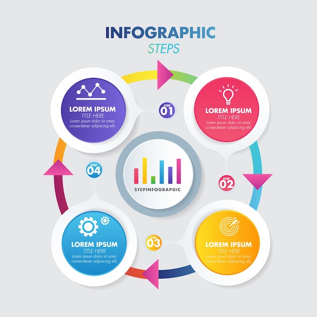 Business data visualization Process chart Abstract elements of graph diagram with steps options