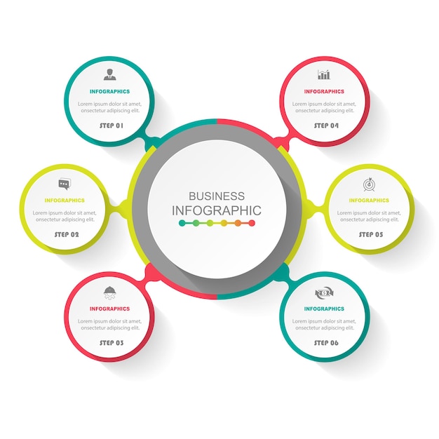 Business data visualization Process chart Abstract elements of graphs diagrams with steps option