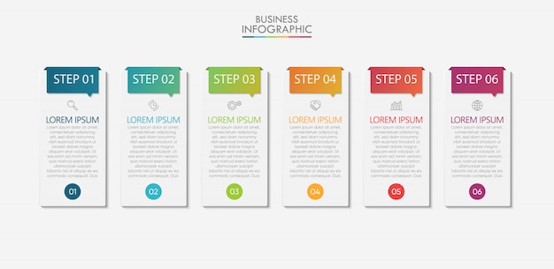 Business data visualization. timeline infographic icons 