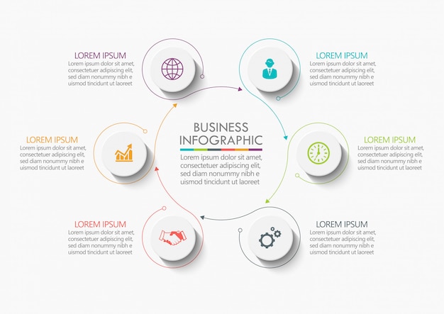 Business data visualization. timeline infographic 