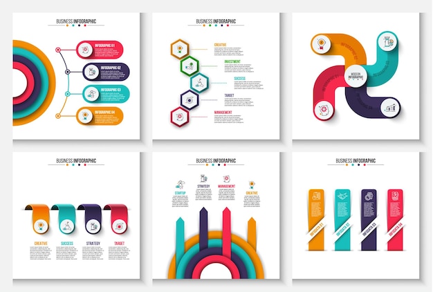 Vector business data visualization