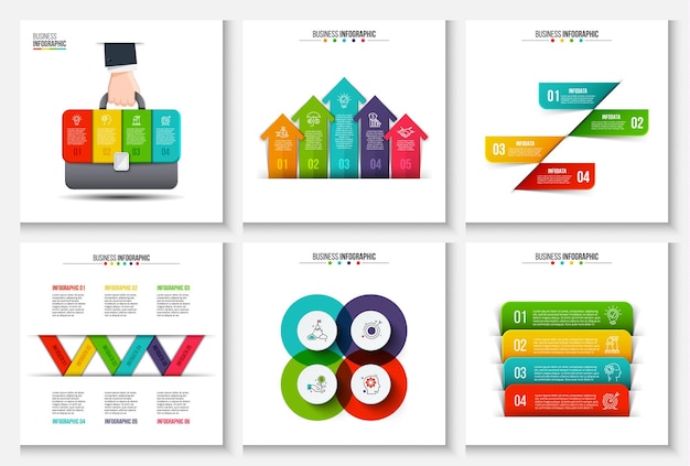 Vector business data visualization