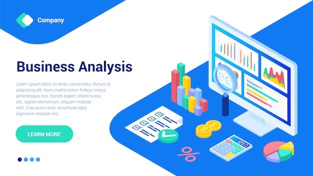 Vector business data web template