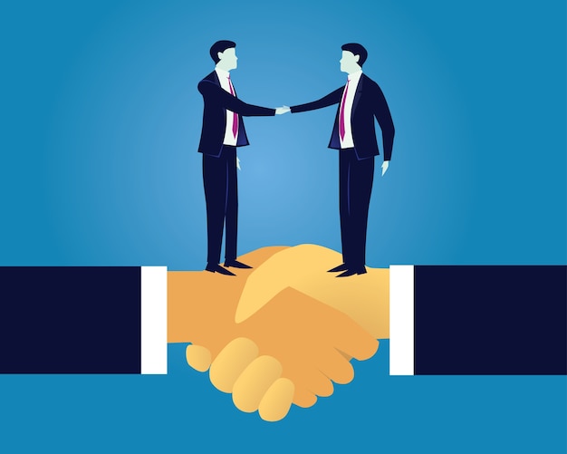 Vector business deal agreement partnership concept