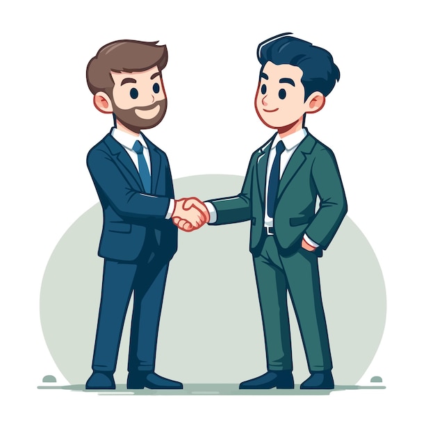 business deal in flat design illustration