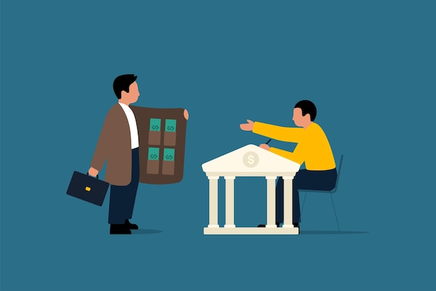business deposit investment entrepreneurial banking investor depositing funds at bank
