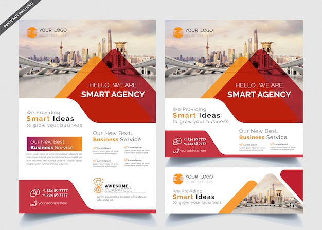 Business design templates of banners and flyers