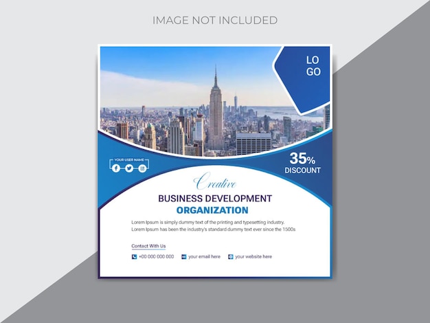 Business development Social media post template