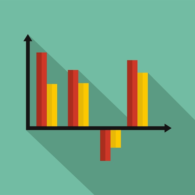 Vector business diagram icon flat illustration of diagram vector icon for any web design