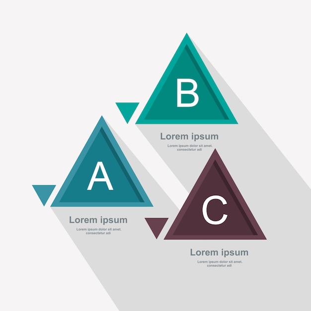 비즈니스 다이어그램 삼각형 세 부분 패턴