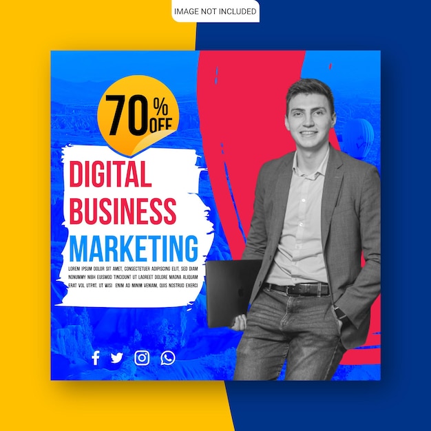 Business digital marketing corporate social media post template