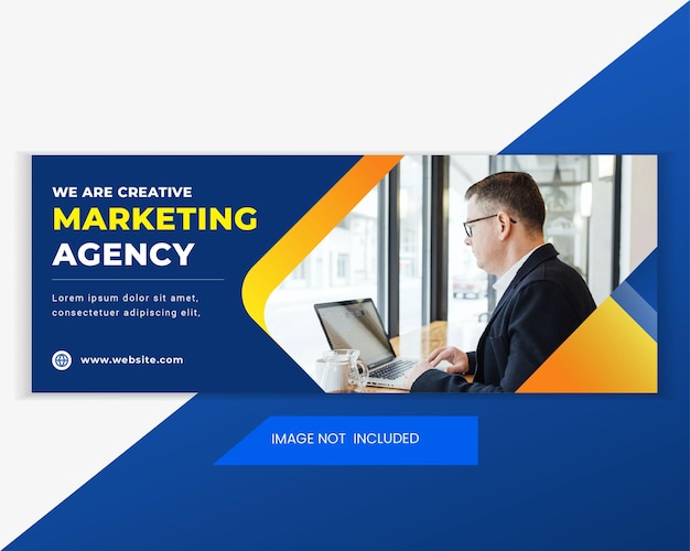 Business & digital marketing sale web banner template. horizontal advertising web banner template. marketing web header banner for social media and website advertisement