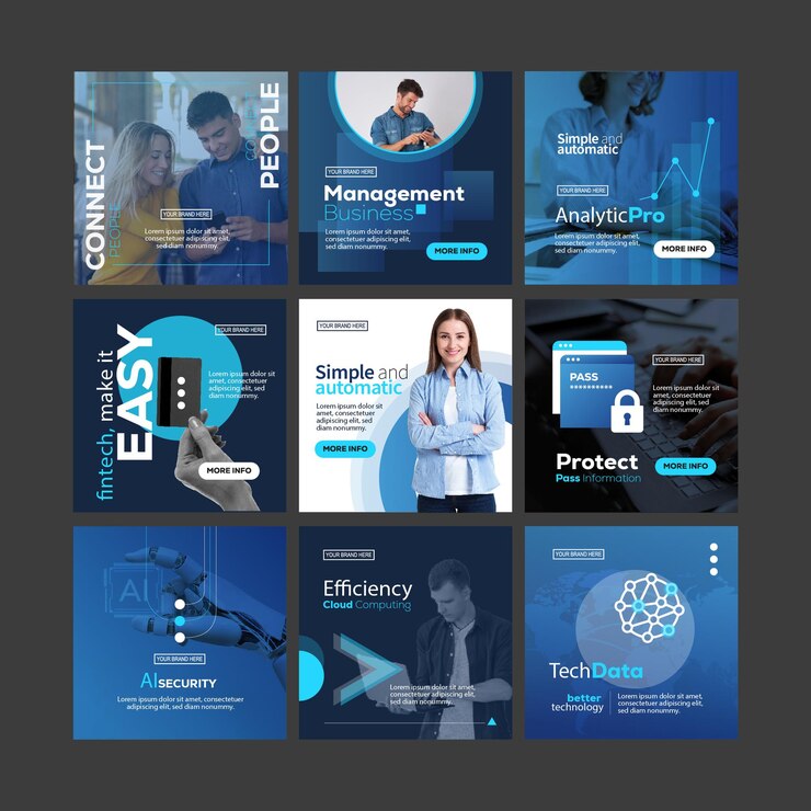 Vector business digital technology instagram puzzelfeed