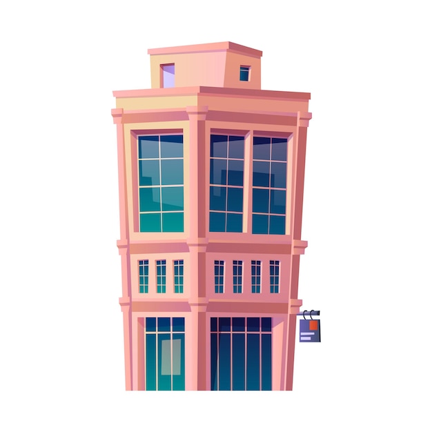 Business district or downtown architecture and buildings isolated urban area or financial center