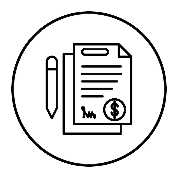 Business Document Vector Illustration