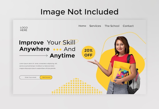 Business e-learning skills  and landing page design