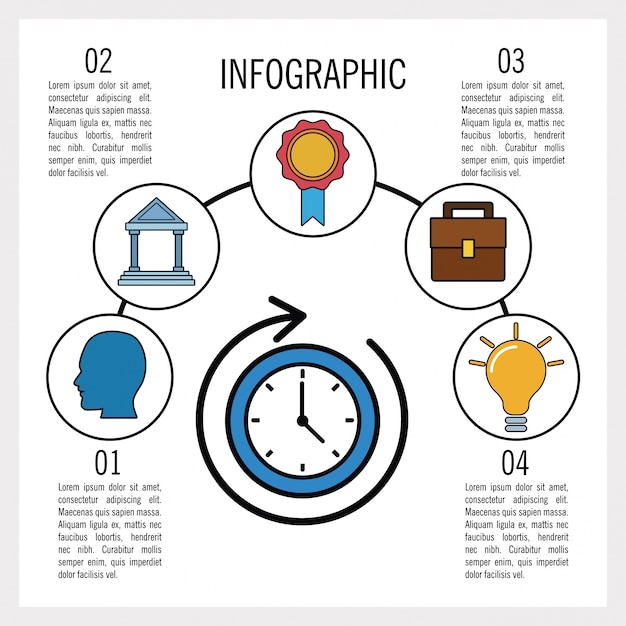 Infografica di affari e istruzione