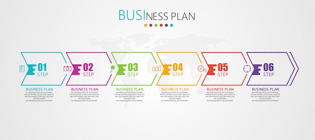 Business and educational diagrams follow the steps that are used to present the presentation along with the study.