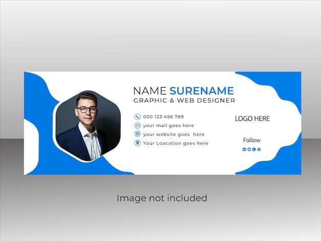 Business email sign card template social media cover design