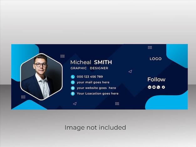 Business email sign card template social media cover design