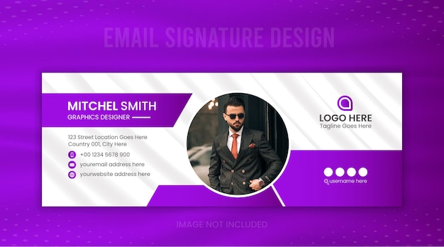Дизайн фирменной электронной почты и личный дизайн обложки социальных сетей