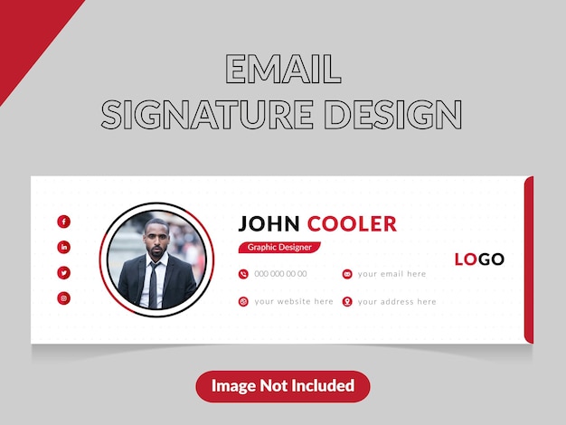 Vector business email signature design template  or cover design or personal identity