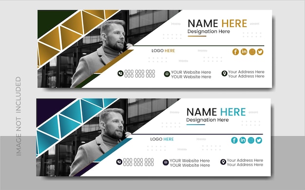 Vector business email signature design and vector design