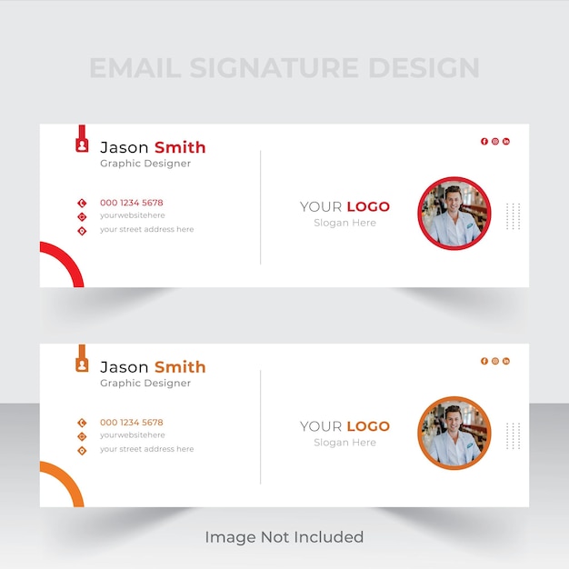 Vector business email signature design