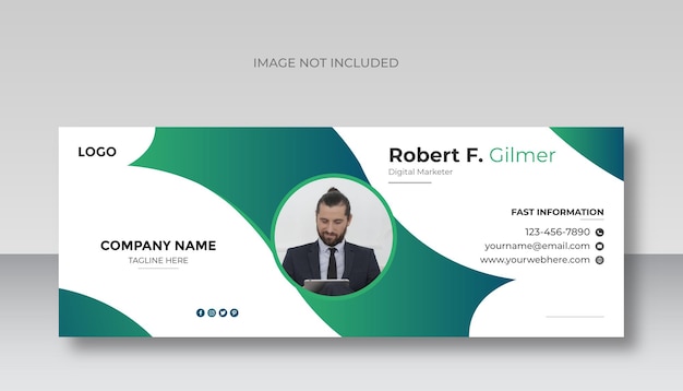 business email signature personal facebook cover page template design