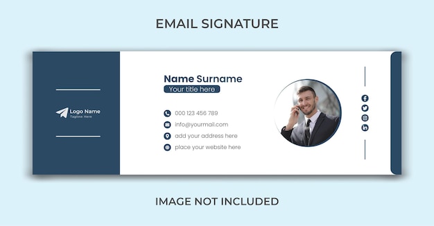 Business Email Signature template design or personal social media cover banner