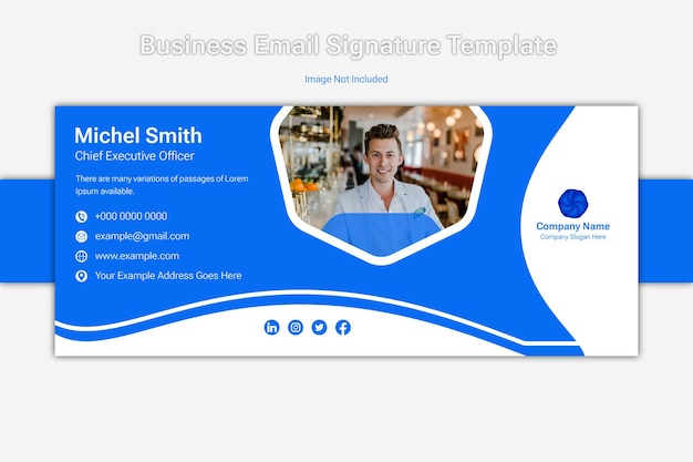 Vector business email signature template design