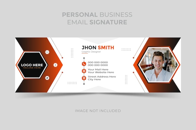 Business Email Signature Vector layout